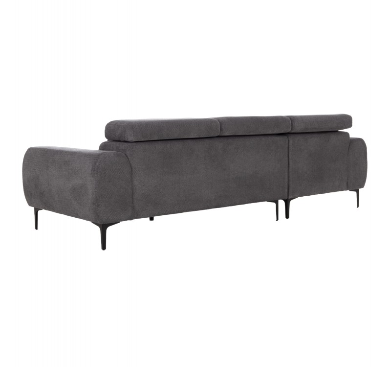 ΚΑΝΑΠΕΣ ΑΡΙΣΤΕΡΗ ΓΩΝΙΑ DIVYA HM3267.12L ΓΚΡΙ ΥΦΑΣΜΑ 260x100-174x104Υεκ.
