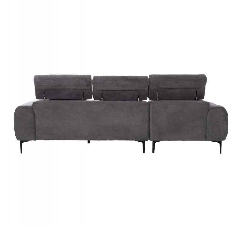 ΚΑΝΑΠΕΣ ΑΡΙΣΤΕΡΗ ΓΩΝΙΑ DIVYA HM3267.12L ΓΚΡΙ ΥΦΑΣΜΑ 260x100-174x104Υεκ.