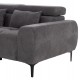 ΚΑΝΑΠΕΣ ΑΡΙΣΤΕΡΗ ΓΩΝΙΑ DIVYA HM3267.12L ΓΚΡΙ ΥΦΑΣΜΑ 260x100-174x104Υεκ.