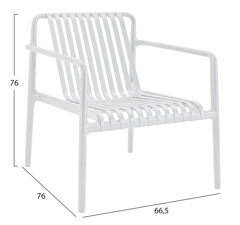 ΠΟΛΥΘΡΟΝΑ LOUNGE ΕΞΩΤ.ΧΩΡΟΥ MALEN HM6626.01 ΛΕΥΚΟ ΠΟΛΥΠΡΟΠΥΛΕΝΙΟ 66x77x76Υεκ