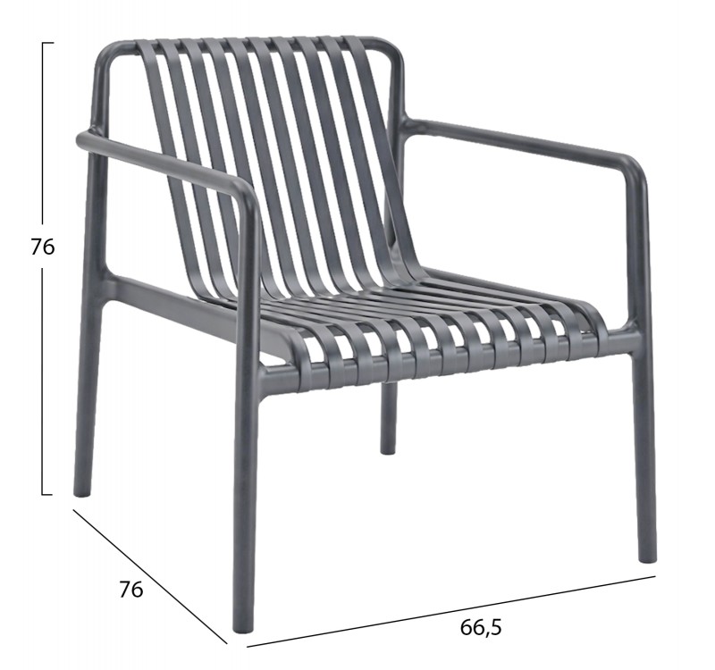 ΠΟΛΥΘΡΟΝΑ LOUNGE ΕΞΩΤ.ΧΩΡΟΥ MALEN HM6626.03 ΓΚΡΙ ΠΟΛΥΠΡΟΠΥΛΕΝΙΟ 66x77x76Υεκ