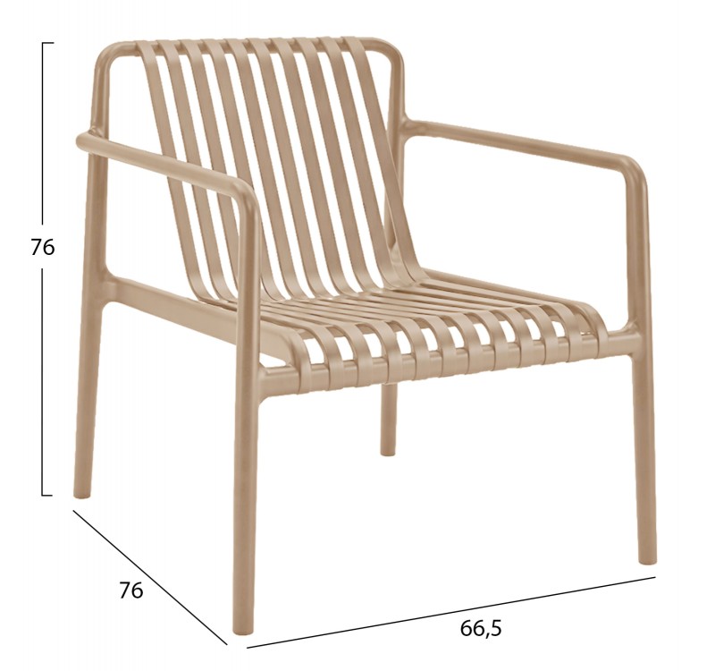 ΠΟΛΥΘΡΟΝΑ LOUNGE ΕΞΩΤ.ΧΩΡΟΥ MALEN HM6626.04 ΚΑΠΟΥΤΣΙΝΟ ΠΟΛΥΠΡΟΠΥΛΕΝΙΟ 66x77x76Υεκ