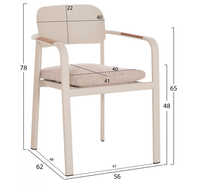 ΣΕΤ ΤΡΑΠΕΖΑΡΙΑΣ ΕΞ.ΧΩΡΟΥ 6 ΘΕΣΕΩΝ ELARA HM10726.05 ΜΠΕΖ ΑΛΟΥΜΙΝΙΟ-ΕΠΕΚΤΕΙΝΟΜΕΝΟ ΤΡΑΠΕΖΙ