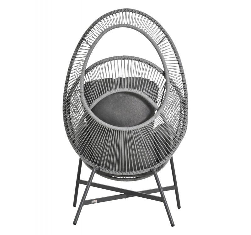 ΠΟΛΥΘΡΟΝΑ-ΦΩΛΙΑ RULER HM6506.01 ΓΚΡΙ ΜΕΤΑΛΛΟ-P.E.RATTAN-ΜΑΞΙΛΑΡΙΑ 90x85x149Υεκ
