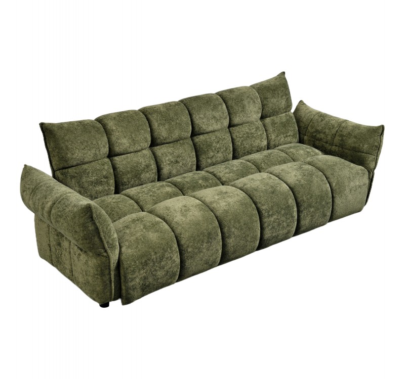 ΚΑΝΑΠΕΣ ΚΡΕΒΑΤΙ MELU HM3314.03 ΠΡΑΣΙΝΟ ΥΦΑΣΜΑ--ΚΑΘΙΣΜΑ POCKET SPRINGS 245x90x85Υεκ