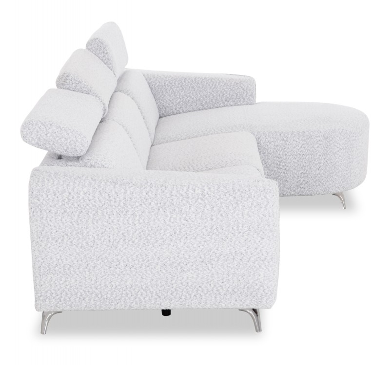 ΚΑΝΑΠΕΣ ΔΕΞΙΑ ΓΩΝΙΑ 3Θ ΜΕ RECLINE VALENTE HM3317.01R ΑΝΟΙΧΤΟ ΓΚΡΙ ΥΦΑΣΜΑ 275x160x104Yεκ