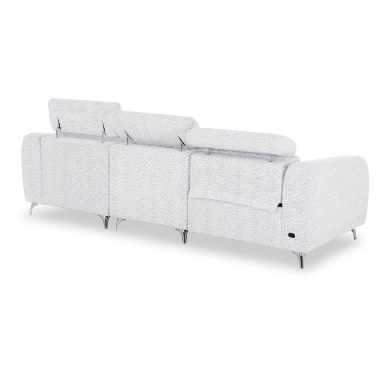 ΚΑΝΑΠΕΣ ΔΕΞΙΑ ΓΩΝΙΑ 3Θ ΜΕ RECLINE VALENTE HM3317.01R ΑΝΟΙΧΤΟ ΓΚΡΙ ΥΦΑΣΜΑ 275x160x104Yεκ