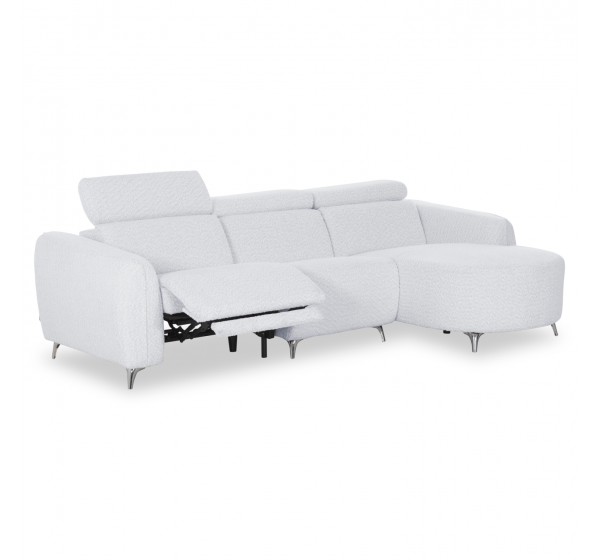 ΚΑΝΑΠΕΣ ΔΕΞΙΑ ΓΩΝΙΑ 3Θ ΜΕ RECLINE VALENTE HM3317.01R ΑΝΟΙΧΤΟ ΓΚΡΙ ΥΦΑΣΜΑ 275x160x104Yεκ