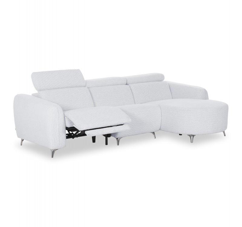 ΚΑΝΑΠΕΣ ΔΕΞΙΑ ΓΩΝΙΑ 3Θ ΜΕ RECLINE VALENTE HM3317.01R ΑΝΟΙΧΤΟ ΓΚΡΙ ΥΦΑΣΜΑ 275x160x104Yεκ