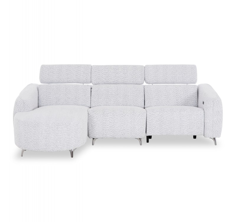ΚΑΝΑΠΕΣ ΑΡΙΣΤΕΡΗ ΓΩΝΙΑ 3Θ ΜΕ RECLINE VALENTE HM3317.01L ΑΝΟΙΧΤΟ ΓΚΡΙ ΥΦΑΣΜΑ 275x160x104Yεκ