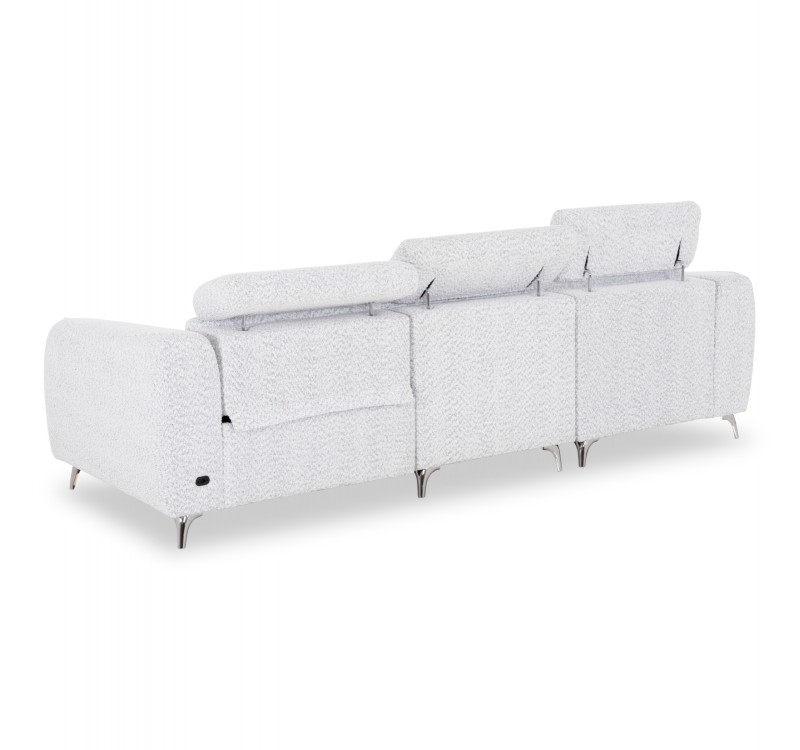 ΚΑΝΑΠΕΣ ΑΡΙΣΤΕΡΗ ΓΩΝΙΑ 3Θ ΜΕ RECLINE VALENTE HM3317.01L ΑΝΟΙΧΤΟ ΓΚΡΙ ΥΦΑΣΜΑ 275x160x104Yεκ