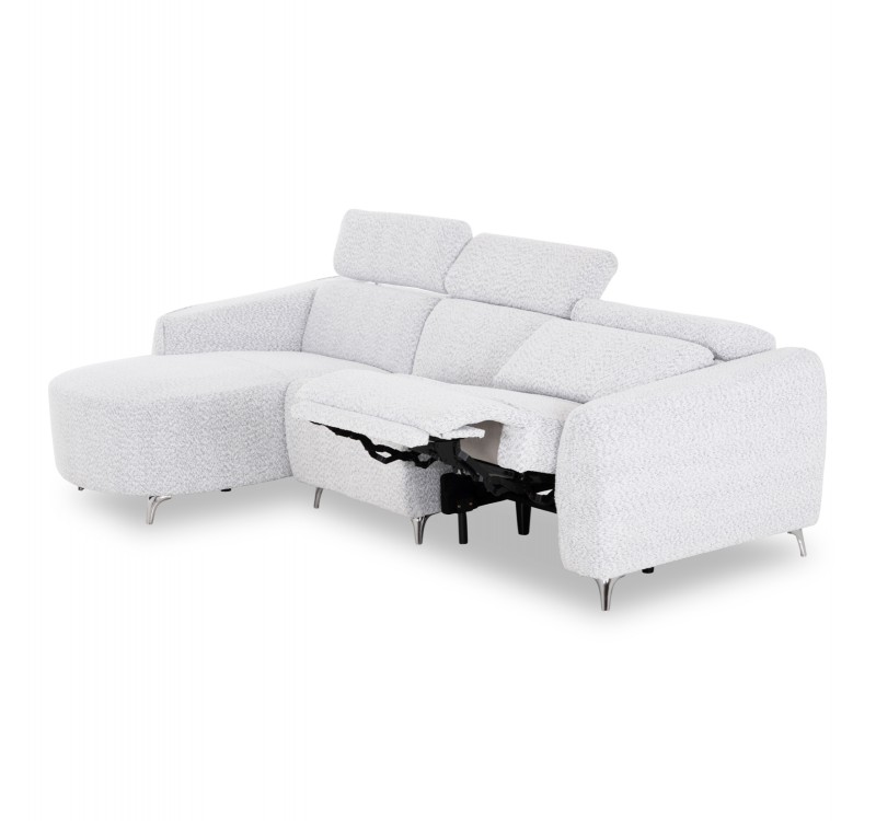 ΚΑΝΑΠΕΣ ΑΡΙΣΤΕΡΗ ΓΩΝΙΑ 3Θ ΜΕ RECLINE VALENTE HM3317.01L ΑΝΟΙΧΤΟ ΓΚΡΙ ΥΦΑΣΜΑ 275x160x104Yεκ