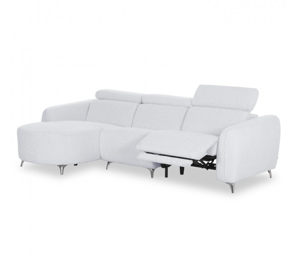 ΚΑΝΑΠΕΣ ΑΡΙΣΤΕΡΗ ΓΩΝΙΑ 3Θ ΜΕ RECLINE VALENTE HM3317.01L ΑΝΟΙΧΤΟ ΓΚΡΙ ΥΦΑΣΜΑ 275x160x104Yεκ
