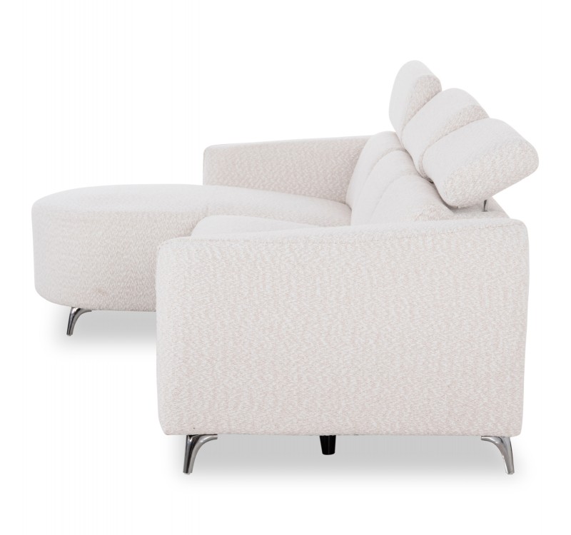 ΚΑΝΑΠΕΣ ΑΡΙΣΤΕΡΗ ΓΩΝΙΑ 3Θ ΜΕ RECLINE VALENTE HM3317.02L ΜΠΕΖ ΥΦΑΣΜΑ 275x160x104Yεκ