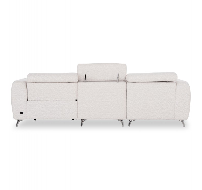 ΚΑΝΑΠΕΣ ΑΡΙΣΤΕΡΗ ΓΩΝΙΑ 3Θ ΜΕ RECLINE VALENTE HM3317.02L ΜΠΕΖ ΥΦΑΣΜΑ 275x160x104Yεκ