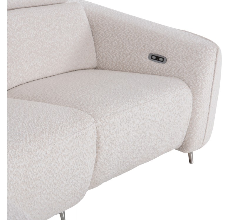 ΚΑΝΑΠΕΣ ΑΡΙΣΤΕΡΗ ΓΩΝΙΑ 3Θ ΜΕ RECLINE VALENTE HM3317.02L ΜΠΕΖ ΥΦΑΣΜΑ 275x160x104Yεκ