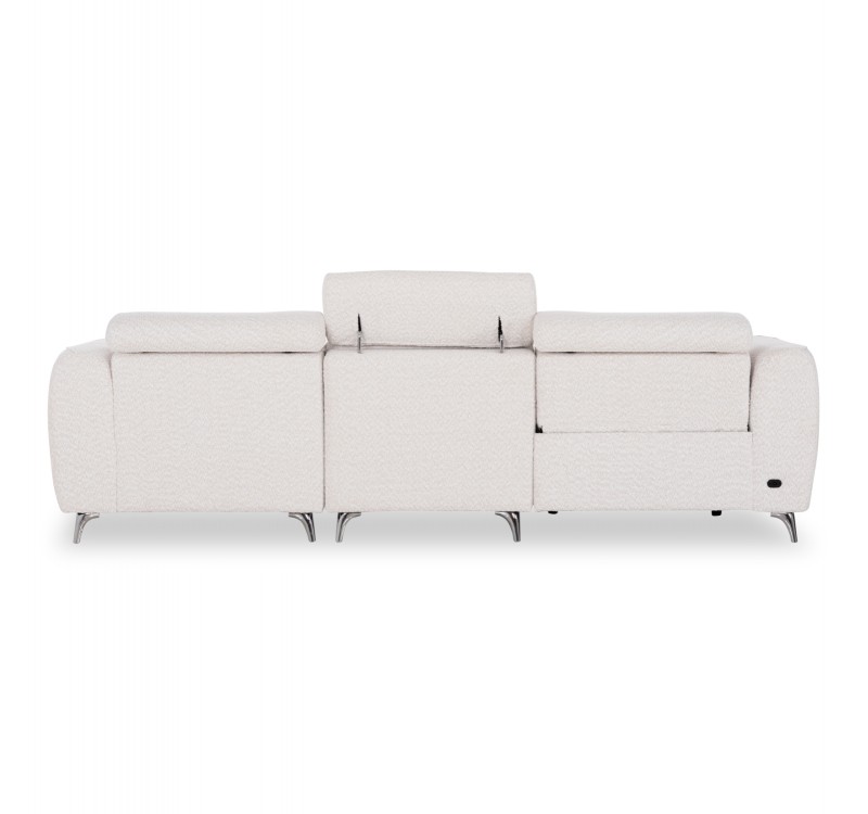 ΚΑΝΑΠΕΣ ΔΕΞΙΑ ΓΩΝΙΑ 3Θ ΜΕ RECLINE VALENTE HM3317.02R ΜΠΕΖ ΥΦΑΣΜΑ 275x160x104Yεκ