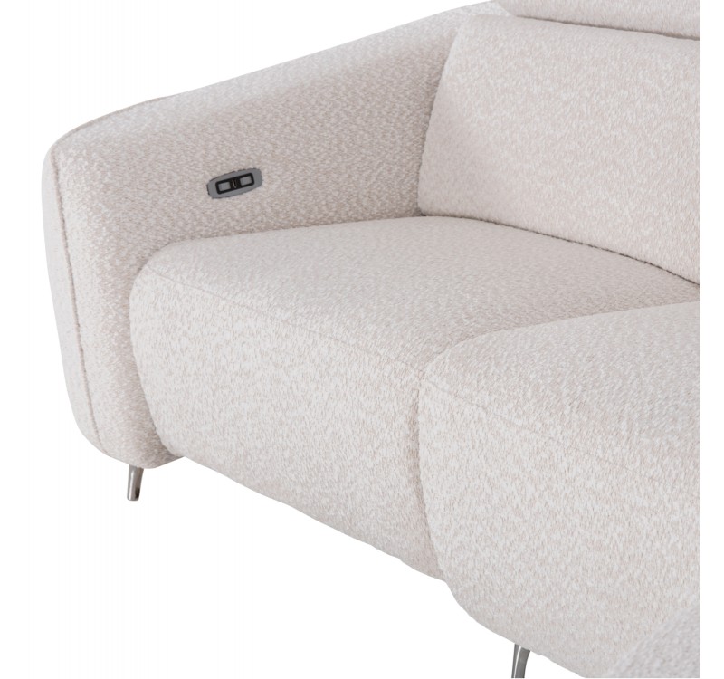 ΚΑΝΑΠΕΣ ΔΕΞΙΑ ΓΩΝΙΑ 3Θ ΜΕ RECLINE VALENTE HM3317.02R ΜΠΕΖ ΥΦΑΣΜΑ 275x160x104Yεκ