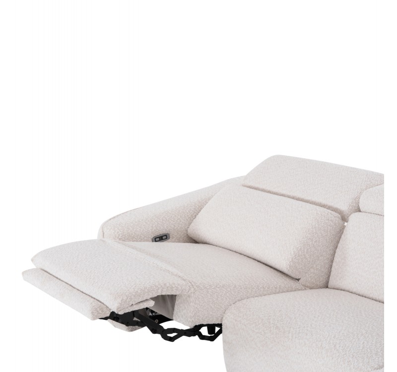 ΚΑΝΑΠΕΣ ΔΕΞΙΑ ΓΩΝΙΑ 3Θ ΜΕ RECLINE VALENTE HM3317.02R ΜΠΕΖ ΥΦΑΣΜΑ 275x160x104Yεκ