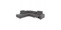 ΚΑΝΑΠΕΣ ΑΡΙΣΤΕΡΗ ΓΩΝΙΑ 5Θ ΜΕ RECLINE LUNARIS HM3316.01L ΓΚΡΙ ΥΦΑΣΜΑ 307x267x94Yεκ
