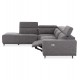 ΚΑΝΑΠΕΣ ΑΡΙΣΤΕΡΗ ΓΩΝΙΑ 5Θ ΜΕ RECLINE LUNARIS HM3316.01L ΓΚΡΙ ΥΦΑΣΜΑ 307x267x94Yεκ