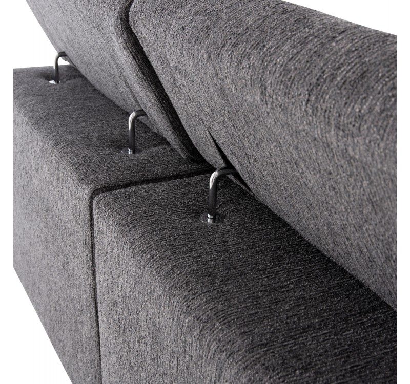 ΚΑΝΑΠΕΣ ΑΡΙΣΤΕΡΗ ΓΩΝΙΑ 5Θ ΜΕ RECLINE LUNARIS HM3316.01L ΓΚΡΙ ΥΦΑΣΜΑ 307x267x94Yεκ