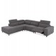 ΚΑΝΑΠΕΣ ΑΡΙΣΤΕΡΗ ΓΩΝΙΑ 5Θ ΜΕ RECLINE LUNARIS HM3316.01L ΓΚΡΙ ΥΦΑΣΜΑ 307x267x94Yεκ