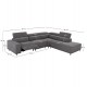 ΚΑΝΑΠΕΣ ΔΕΞΙΑ ΓΩΝΙΑ 5Θ ΜΕ RECLINE LUNARIS HM3316.01R ΓΚΡΙ ΥΦΑΣΜΑ 307x267x94Yεκ