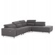 ΚΑΝΑΠΕΣ ΔΕΞΙΑ ΓΩΝΙΑ 5Θ ΜΕ RECLINE LUNARIS HM3316.01R ΓΚΡΙ ΥΦΑΣΜΑ 307x267x94Yεκ
