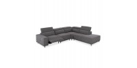 ΚΑΝΑΠΕΣ ΔΕΞΙΑ ΓΩΝΙΑ 5Θ ΜΕ RECLINE LUNARIS HM3316.01R ΓΚΡΙ ΥΦΑΣΜΑ 307x267x94Yεκ