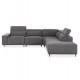 ΚΑΝΑΠΕΣ ΔΕΞΙΑ ΓΩΝΙΑ 5Θ ΜΕ RECLINE LUNARIS HM3316.01R ΓΚΡΙ ΥΦΑΣΜΑ 307x267x94Yεκ