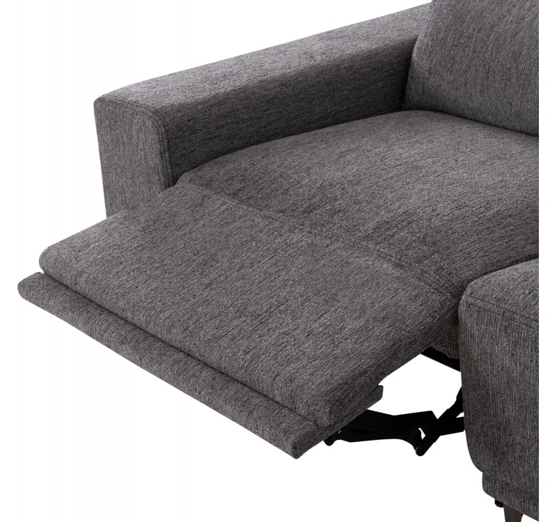 ΚΑΝΑΠΕΣ ΔΕΞΙΑ ΓΩΝΙΑ 5Θ ΜΕ RECLINE LUNARIS HM3316.01R ΓΚΡΙ ΥΦΑΣΜΑ 307x267x94Yεκ