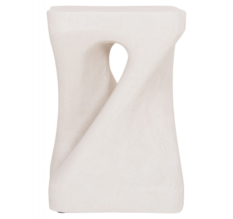 ΣΚΑΜΠΟ ΤΕΤΡΑΓΩΝΟ SANTORINI HM18337 ΠΟΛΥΡΗΤΙΝΗ--ΥΠΟΛΕΥΚΟ ΧΡΩΜΑ 30x30x45Yεκ