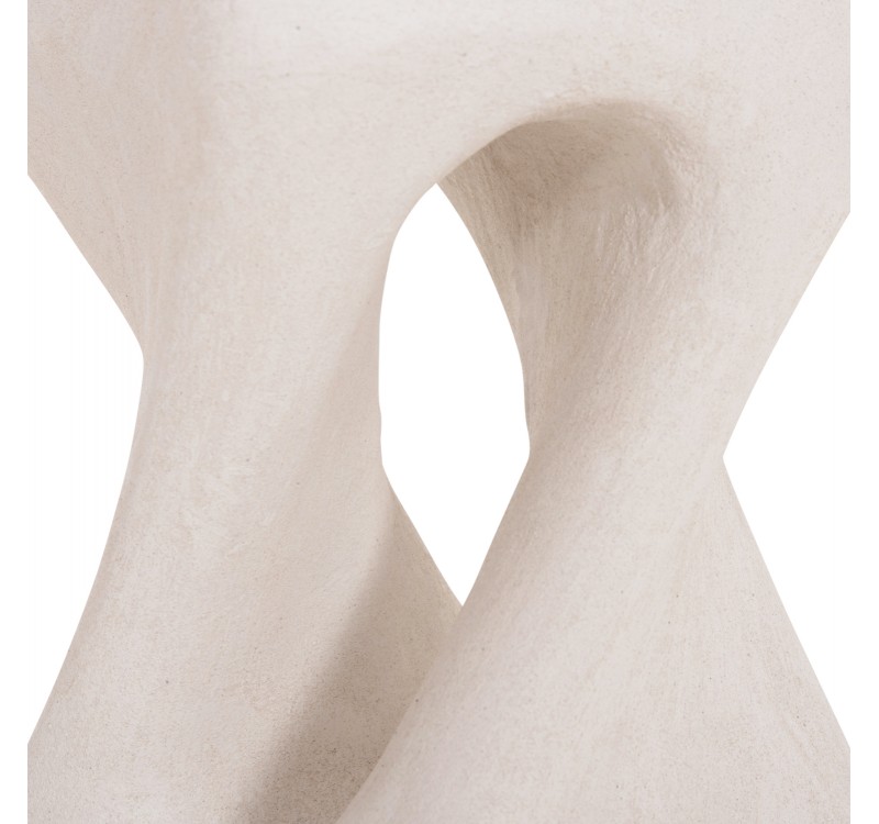 ΣΚΑΜΠΟ ΤΕΤΡΑΓΩΝΟ SANTORINI HM18337 ΠΟΛΥΡΗΤΙΝΗ--ΥΠΟΛΕΥΚΟ ΧΡΩΜΑ 30x30x45Yεκ