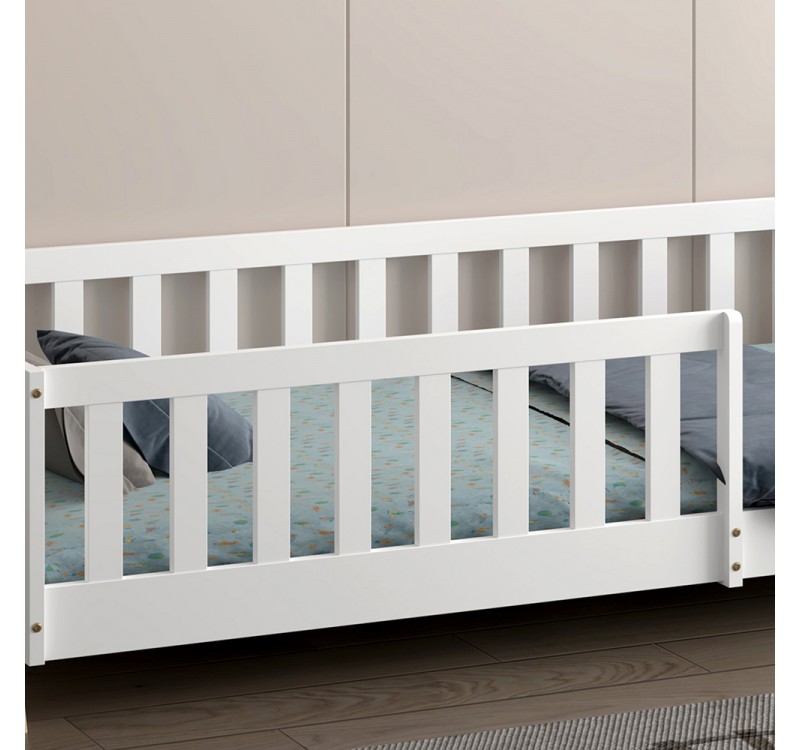 ΚΡΕΒΑΤΙ ΠΑΙΔΙΚΟ ΜΕ ΚΑΓΚΕΛΑ MUNK HM739.03 τ.MONTESSORI ΠΕΥΚΟ ΦΥΣΙΚΟ-ΛΕΥΚΟ--190x90εκ