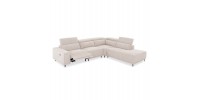 ΚΑΝΑΠΕΣ ΔΕΞΙΑ ΓΩΝΙΑ 5Θ ΜΕ RECLINE LUNARIS HM3316.02R ΕΚΡΟΥ ΥΦΑΣΜΑ 307x267x94Yεκ