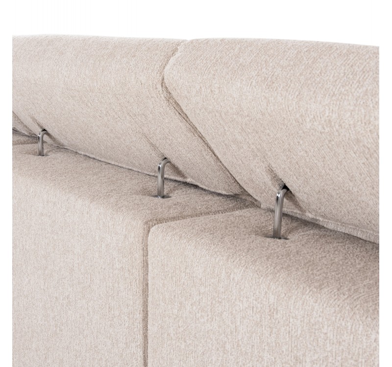 ΚΑΝΑΠΕΣ ΔΕΞΙΑ ΓΩΝΙΑ 5Θ ΜΕ RECLINE LUNARIS HM3316.02R ΕΚΡΟΥ ΥΦΑΣΜΑ 307x267x94Yεκ