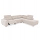 ΚΑΝΑΠΕΣ ΔΕΞΙΑ ΓΩΝΙΑ 5Θ ΜΕ RECLINE LUNARIS HM3316.02R ΕΚΡΟΥ ΥΦΑΣΜΑ 307x267x94Yεκ