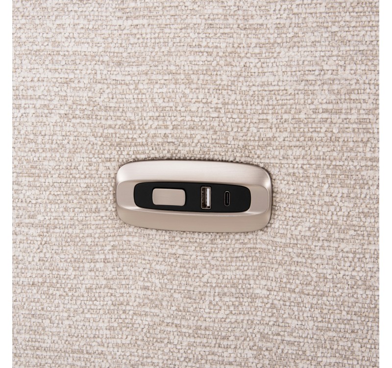 ΚΑΝΑΠΕΣ ΔΕΞΙΑ ΓΩΝΙΑ 5Θ ΜΕ RECLINE LUNARIS HM3316.02R ΕΚΡΟΥ ΥΦΑΣΜΑ 307x267x94Yεκ