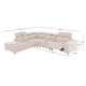 ΚΑΝΑΠΕΣ ΑΡΙΣΤΕΡΗ ΓΩΝΙΑ 5Θ ΜΕ RECLINE LUNARIS HM3316.02L ΕΚΡΟΥ ΥΦΑΣΜΑ 307x267x94Yεκ
