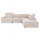 ΚΑΝΑΠΕΣ ΑΡΙΣΤΕΡΗ ΓΩΝΙΑ 5Θ ΜΕ RECLINE LUNARIS HM3316.02L ΕΚΡΟΥ ΥΦΑΣΜΑ 307x267x94Yεκ
