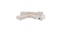 ΚΑΝΑΠΕΣ ΑΡΙΣΤΕΡΗ ΓΩΝΙΑ 5Θ ΜΕ RECLINE LUNARIS HM3316.02L ΕΚΡΟΥ ΥΦΑΣΜΑ 307x267x94Yεκ