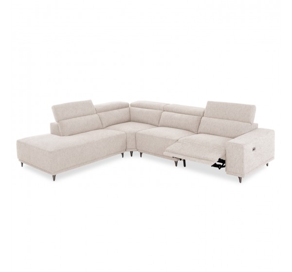 ΚΑΝΑΠΕΣ ΑΡΙΣΤΕΡΗ ΓΩΝΙΑ 5Θ ΜΕ RECLINE LUNARIS HM3316.02L ΕΚΡΟΥ ΥΦΑΣΜΑ 307x267x94Yεκ