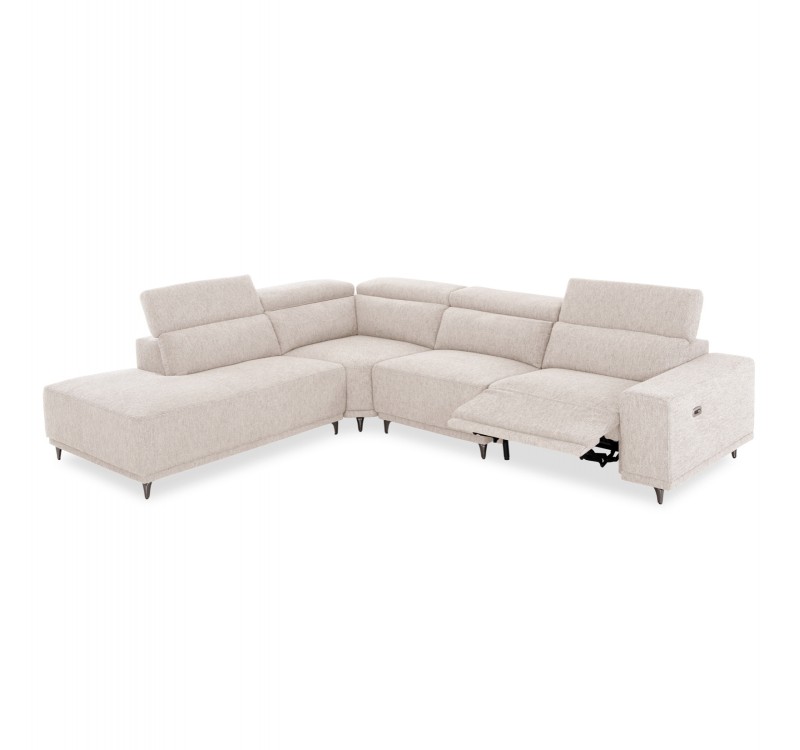 ΚΑΝΑΠΕΣ ΑΡΙΣΤΕΡΗ ΓΩΝΙΑ 5Θ ΜΕ RECLINE LUNARIS HM3316.02L ΕΚΡΟΥ ΥΦΑΣΜΑ 307x267x94Yεκ