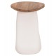 ΒΟΗΘΗΤΙΚΟ ΤΡΑΠΕΖΙ AIDA HM4692.02 FIBER CEMENT ΛΕΥΚΟ--ΞΥΛΟ TEAK TOP 47x60x59Υεκ