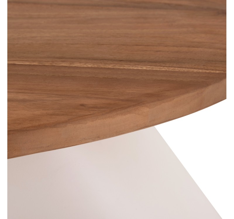 ΒΟΗΘΗΤΙΚΟ ΤΡΑΠΕΖΙ AIDA HM4692.02 FIBER CEMENT ΛΕΥΚΟ--ΞΥΛΟ TEAK TOP 47x60x59Υεκ
