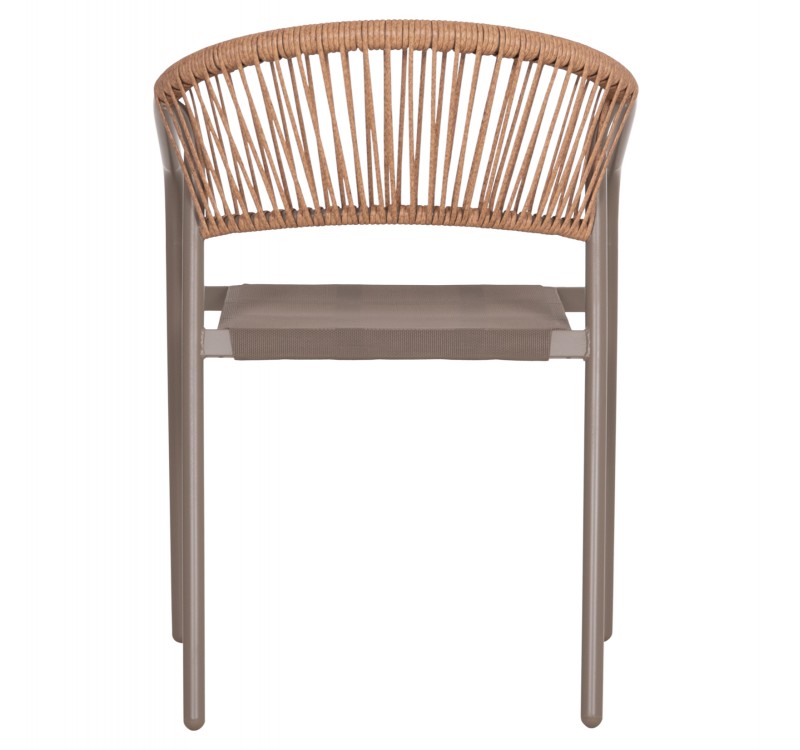 ΠΟΛΥΘΡΟΝΑ HOMAN HM6430.04 ΣΑΜΠΑΝΙ ΜΕΤΑΛΛΟ & TEXTILENE--ΜΠΕΖ P.E.RATTAN 53x58x75Υεκ