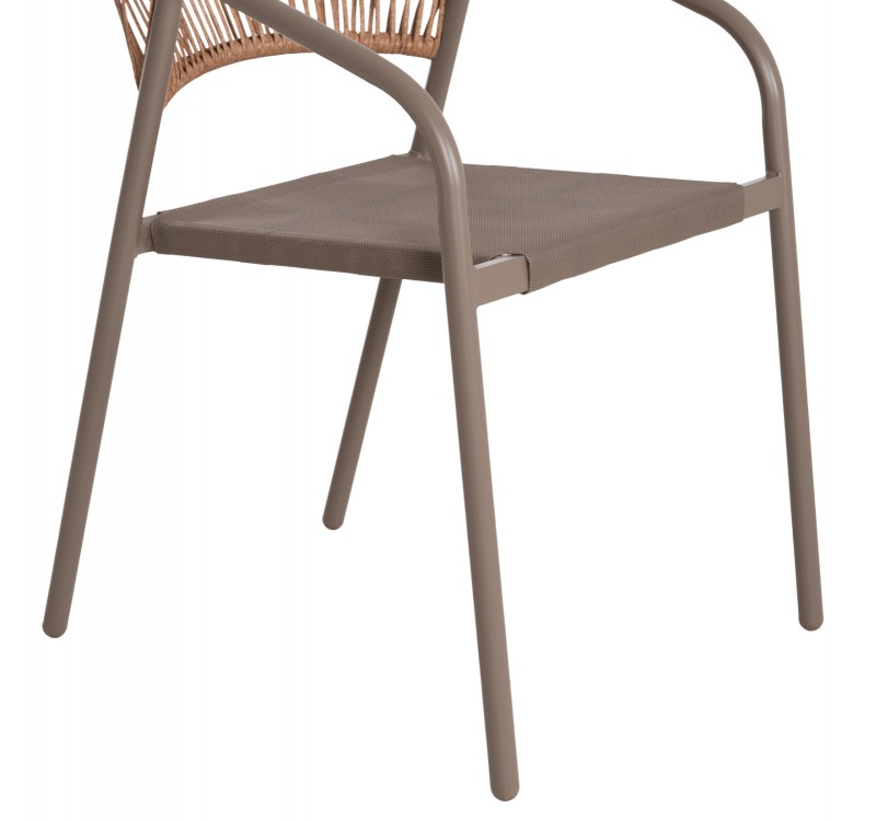 ΠΟΛΥΘΡΟΝΑ HOMAN HM6430.04 ΣΑΜΠΑΝΙ ΜΕΤΑΛΛΟ & TEXTILENE--ΜΠΕΖ P.E.RATTAN 53x58x75Υεκ