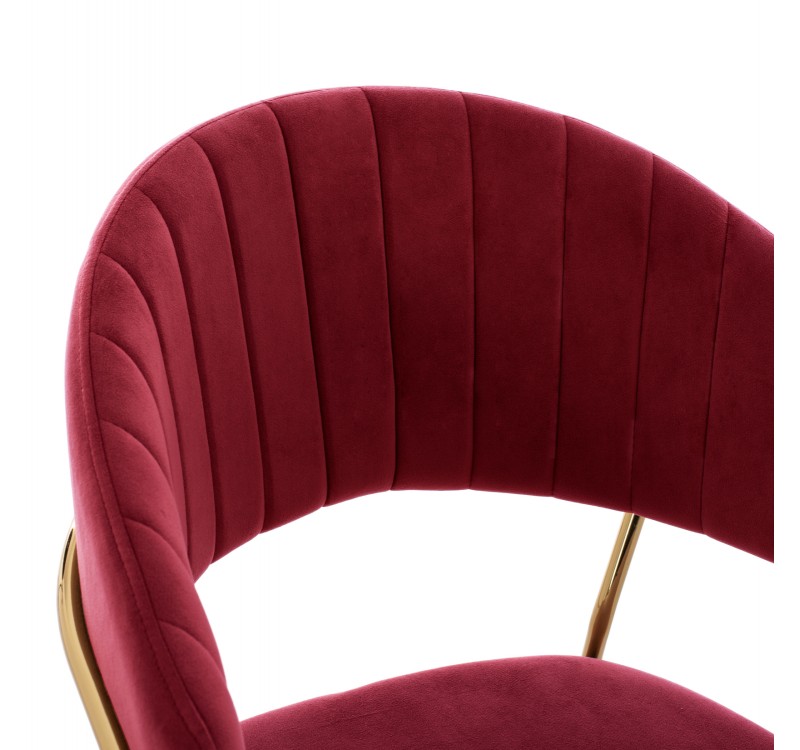 ΣΚΑΜΠΟ ΜΕΣ.ΥΨΟΥΣ THEODORE HM8734.06 ΒΕΛΟΥΔΟ ΚΟΚΚΙΝΟ--ΕΠΙΧΡΥΣΟΣ ΣΚΕΛΕΤΟΣ 60x55x100Yεκ