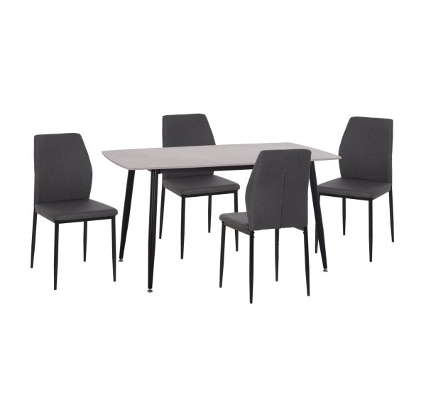 ΣΕΤ ΤΡΑΠΕΖΑΡΙΑΣ 5ΤΜΧ RAVEN HM10743 ΚΕΡΑΜΙΚΟ TOP ΓΚΡΙ ΜΑΡΜΑΡΟ--ΓΚΡΙ ΥΦΑΣΜΑ